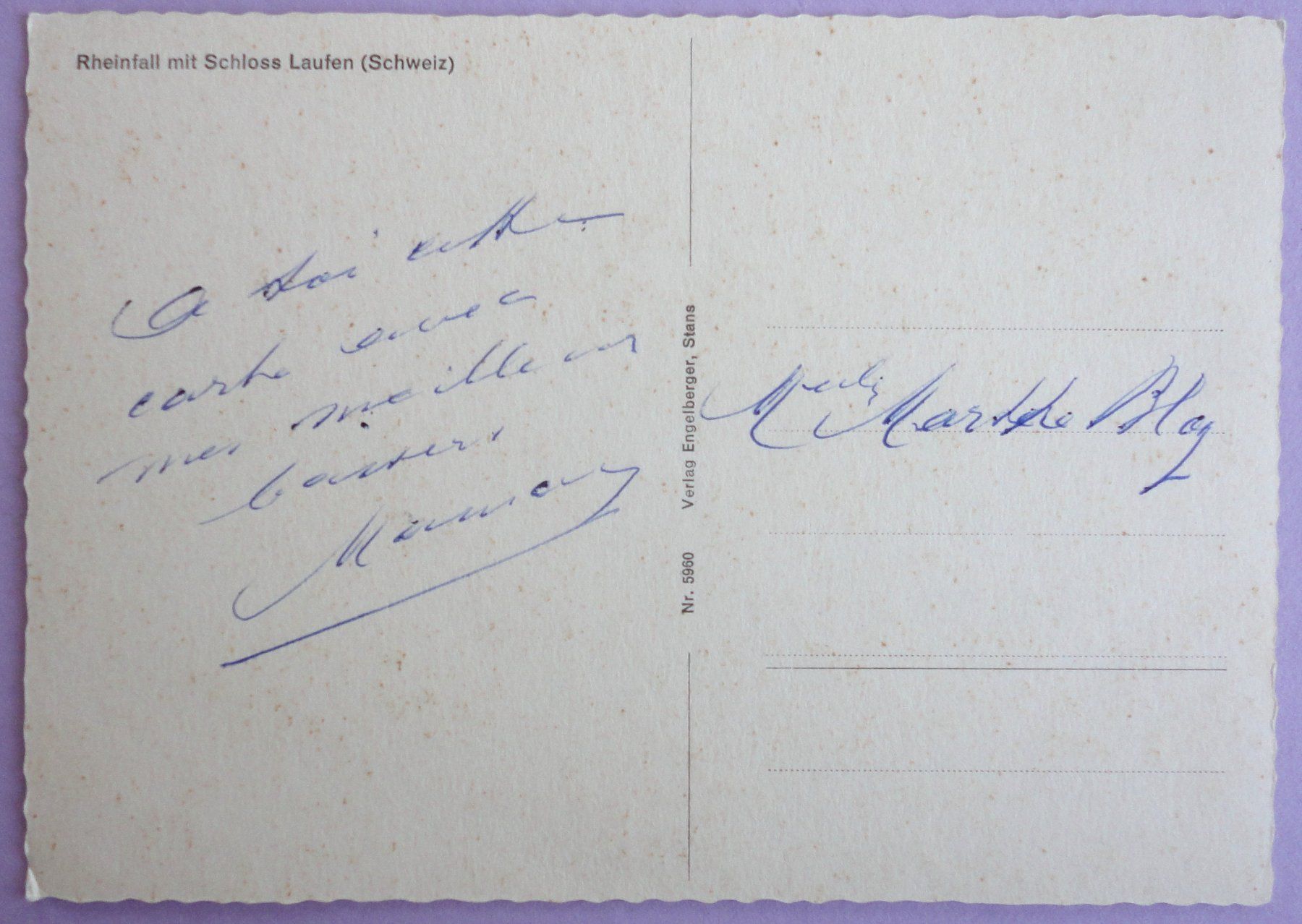 Cartes postales: Rheinfall mit Schloss Laufen – D'occasion à Fétigny par Billy2miny 1