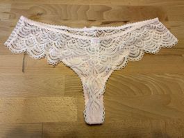 Vivance Spitzen-Tanga, zartrosa, Gr. 36/38 – Neu