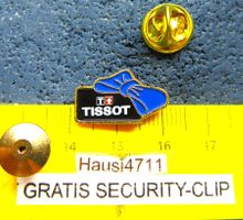 TISSOT SWISS WATCH SCHMUCK-PIN GEPRÄGT GOLDIG