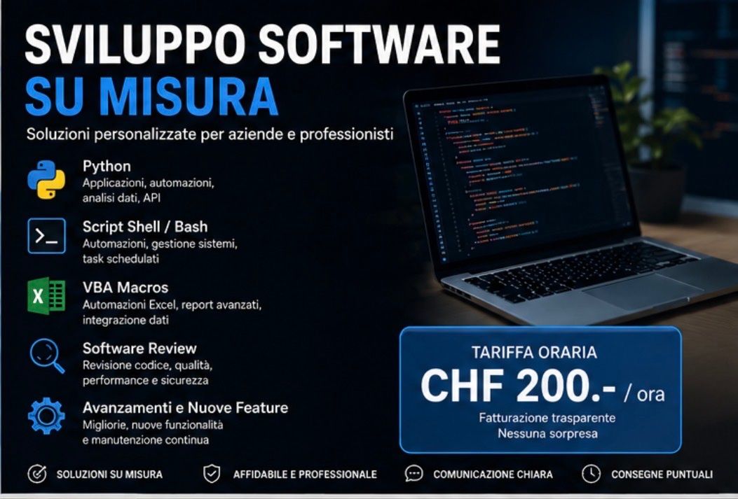 Altro per Ufficio & Commercio: Sviluppo software personalizzato CHF 200/ora – Usato da Zürich venduto da ric_dgd7 3