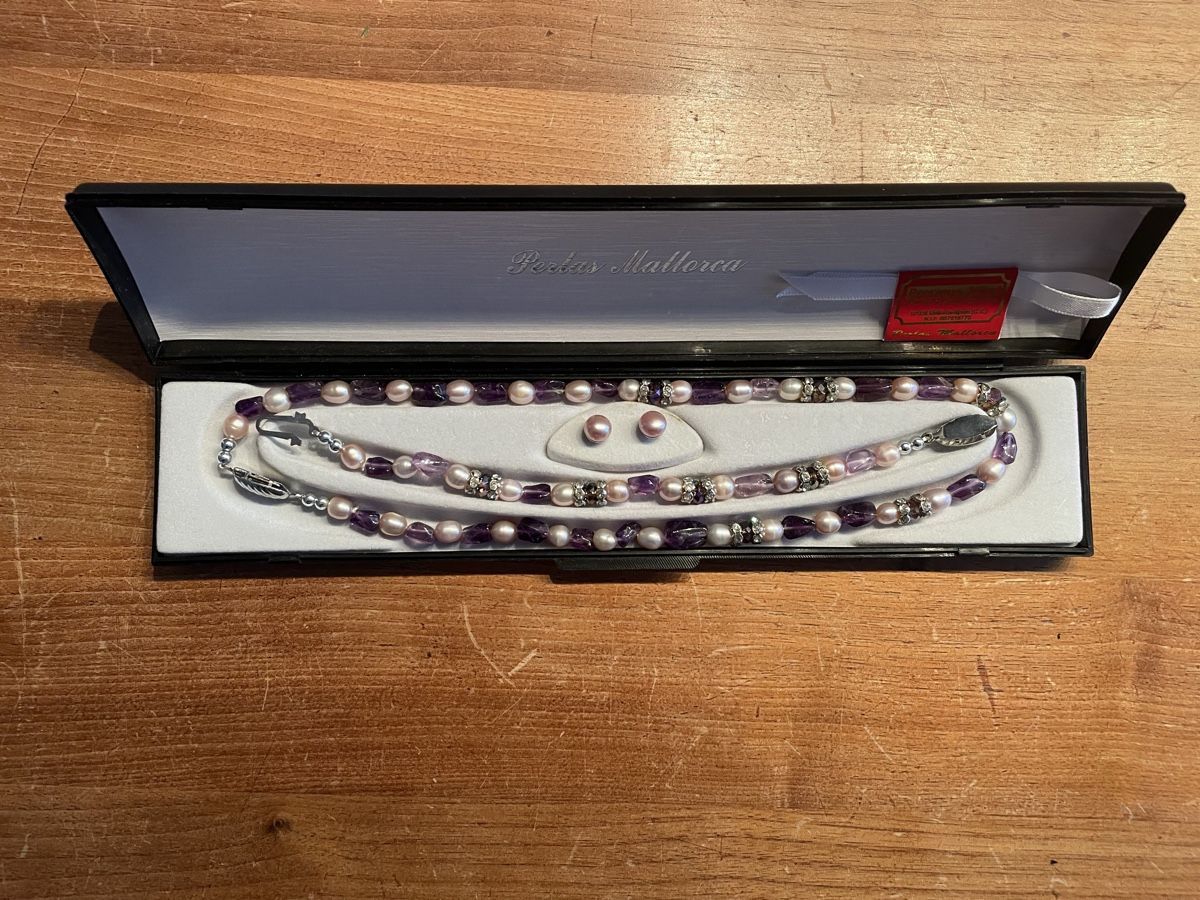 Perle (finte): Perlen Schmuck-Set aus Mallorca – Nuovo (secondo la descrizione) da Kriens venduto da elly24