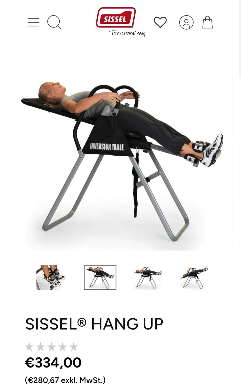 Medizinische Geräte: SISSEL Hang Up Inversion Table – Gebraucht aus Thun von hellosunshine86 2