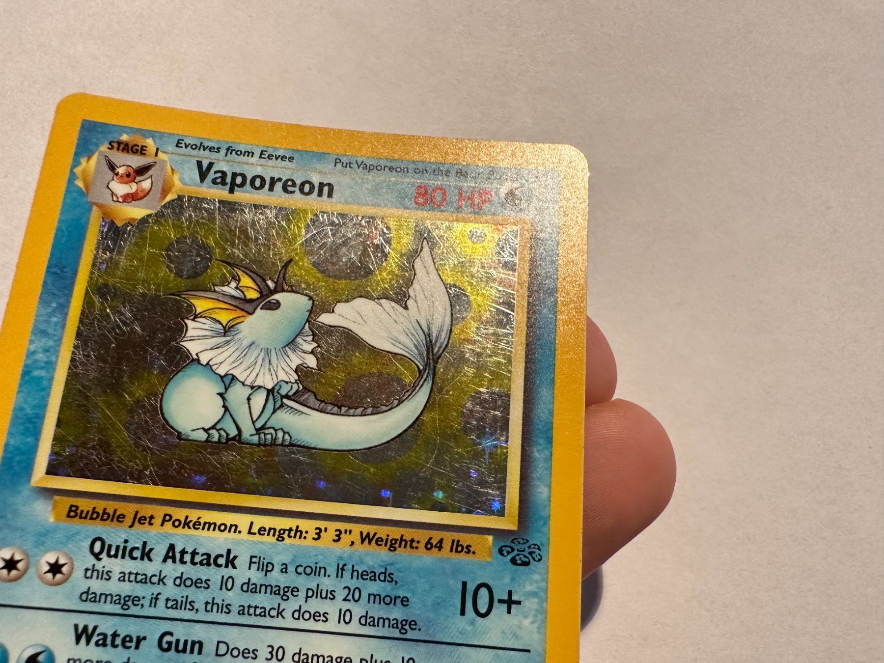 Pokémon Carte collezionabili: Vaporeon holo Jungle EN – Usato da Hagendorn venduto da Pokecollectorch 3