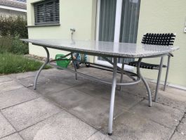 Gartentisch Granitplatte