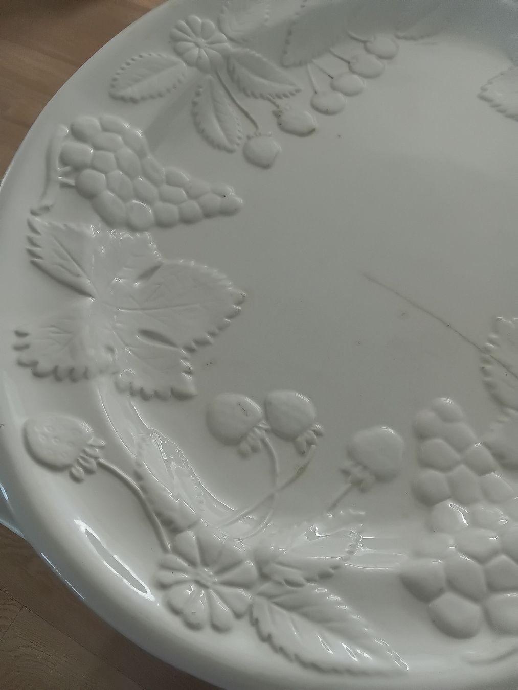 Piatti di portata: Oval Serving Platter Fruit Design White Ceramic (50 x 40cm) – Usato da Immensee venduto da vgitter 5