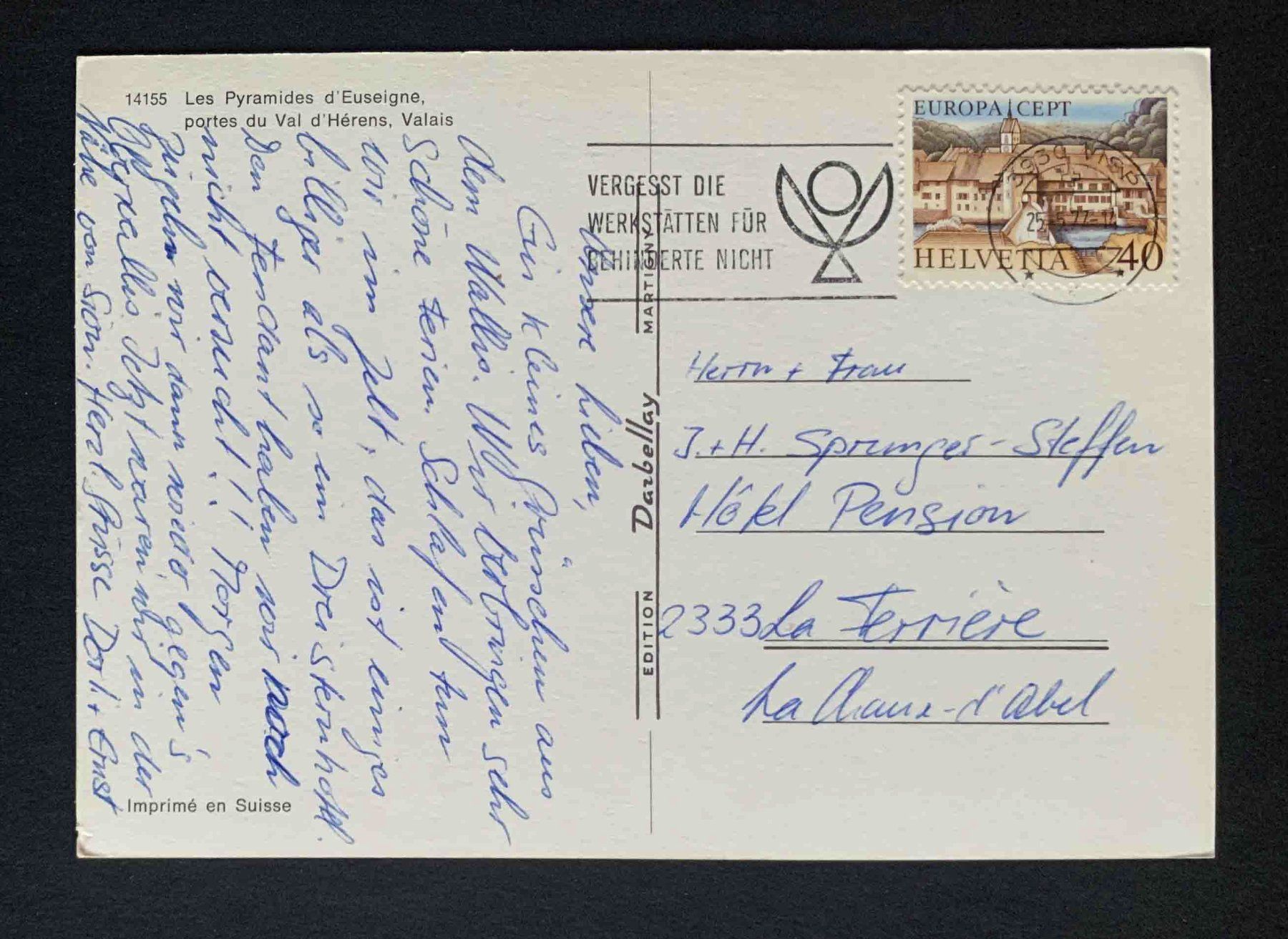 Cartes postales: AK Pyramides d Euseigne – D'occasion à Goldau par artelier1 1