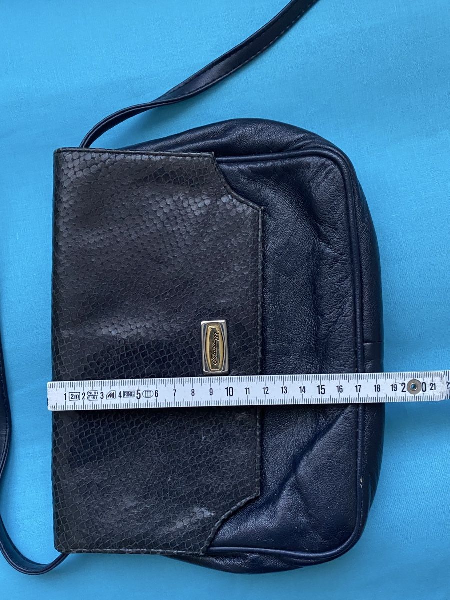 Borse da donna: Elegante Leder Handtasche blau grau – Usato da Flawil venduto da sonnengeist 7