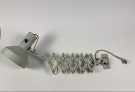 Lampada da parete Belmag a pantografo grigio vintage