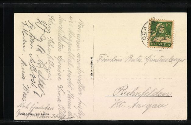 Cartoline postali: Bignasco, Ortsansicht mit Brücke und Ki – Usato da Berlin venduto da bartko-reher 1