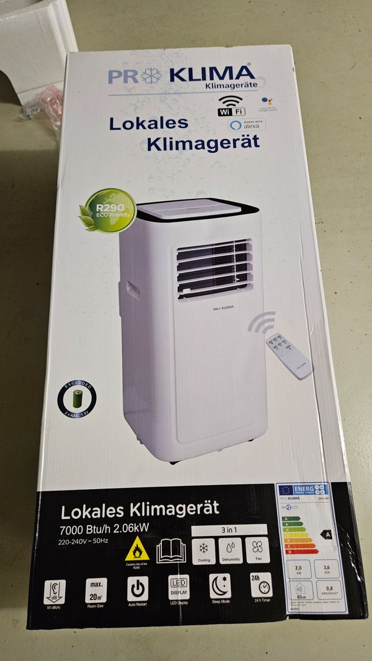 Condizionatori: Mobile Klimaanlage PROKLIMA JHS-A019-07KR2/E-W – Usato da Wangs venduto da A_good 5