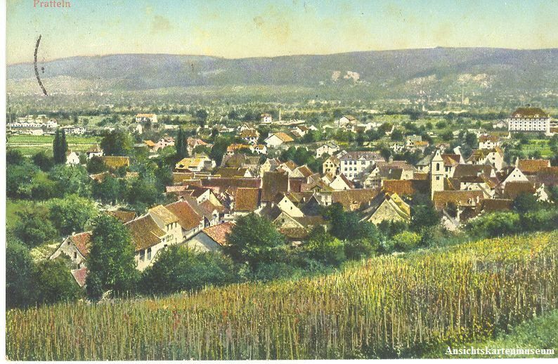 Cartoline postali: Pratteln + 1927 – Usato da Emmenbrücke venduto da teestube