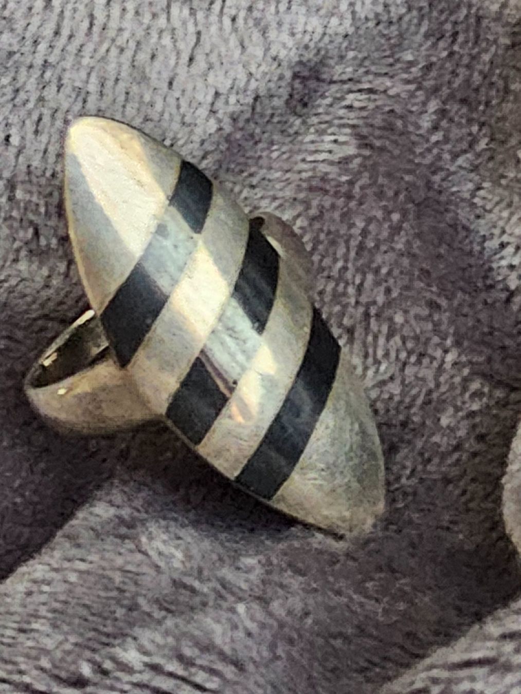 Anelli: Vintage Sterling Silber Ring mit Onyx, Grösse 52 – Usato da Zürich venduto da SciTec 5