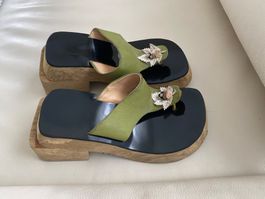 MUST HAVE - edle/stylische Flip-Flops, kiwigrün, 38