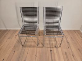 2 René Herbst Designklassik High Back Stühle Design um 1929