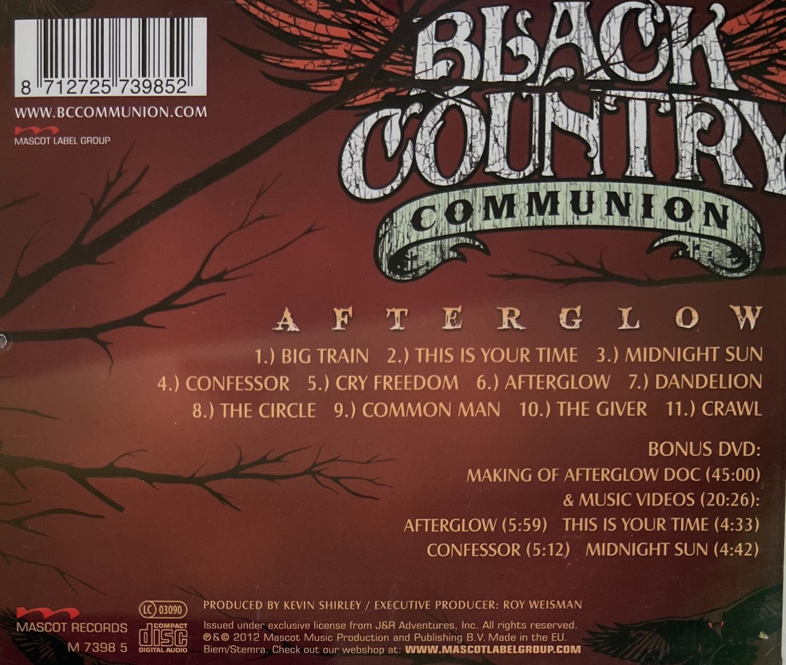 CD: JOE BONAMASSA & BCC / Afterglow (CD+DVD) – Usato da Bischofszell venduto da kustavi 1