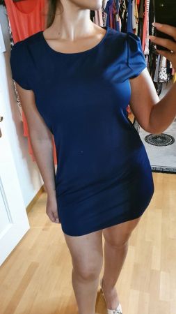 Elegantes Marineblaues Sommerkleid Gr. M
