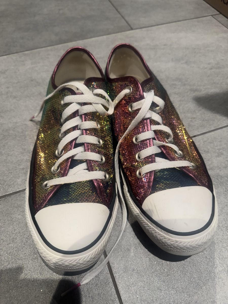 Scarpe da donna: Glitzer Converse All Stars, Gr. 40 – Nuovo (secondo la descrizione) da Holziken venduto da BlackCrow 1