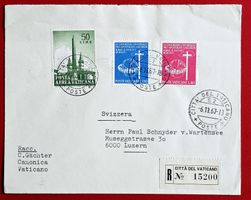 VATIKAN SATZBRIEF LAIENKONG. SCHNYDER WARTENSEEE LUZERN 1967