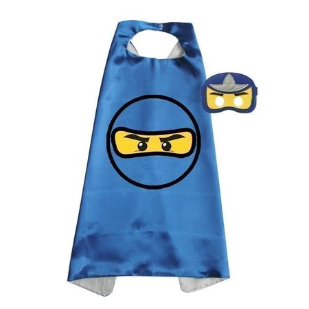 Blauer Ninja-Umhang und -Maske - Cape et Masque Ninja bleu
