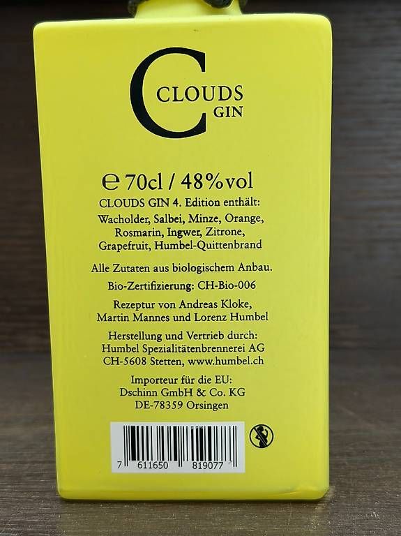 Bevande alcoliche: GIN CLOUDS Special Edition No. 4 - Absolute Rarität – Nuovo e nell'imballaggio originale da Zürich venduto da Ghibli1974 2