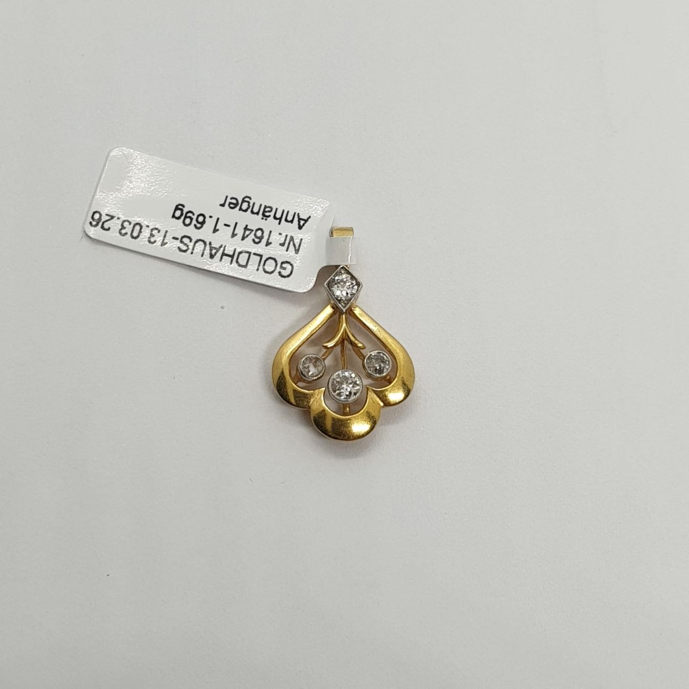 Ciondoli: Echt 18K Gold - Brilliant Anhänger – Usato da Luzern venduto da Goldhaus-Luzern