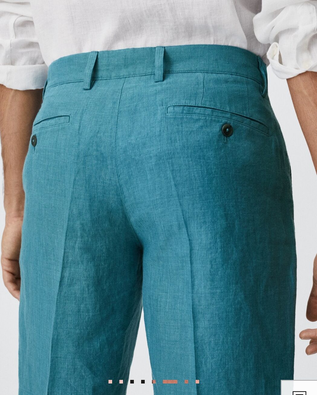 Mango Hosen: Mango Leinen-Bermudas Türkis Gr. 46 - Sommer-Style! – Neu und originalverpackt aus Stäfa von krp54 2