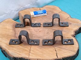4 schöne antike Riegel Kloben, Eisen (LOT2771#TBS1)