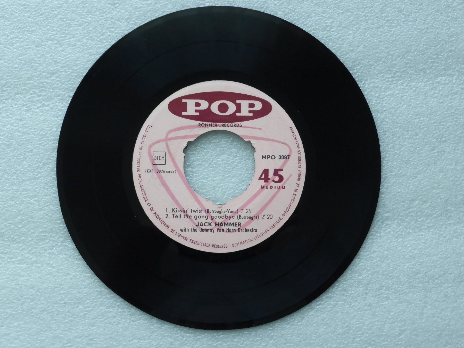 Schallplatten: Vinyl Single  EP  JACK HAMMER – Gebraucht aus Küssnacht am Rigi von Mondkinder 1