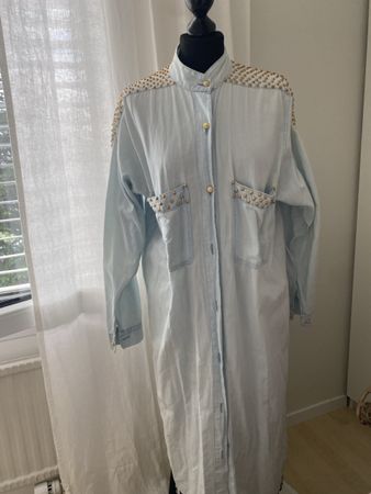 Vintage Jeanskleid mit Nieten Gr. M