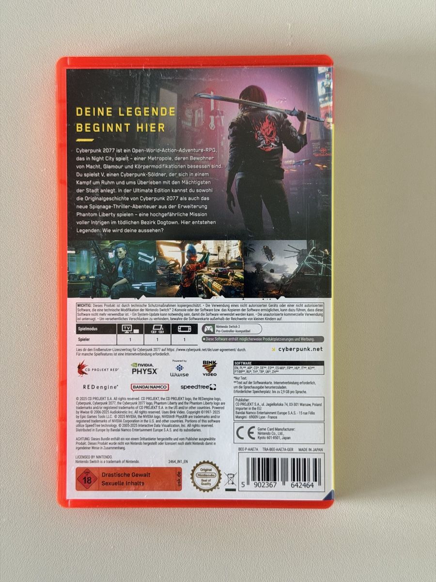 Nintendo Giochi: Cyberpunk 2077 Nintendo Switch Ultimate Ed. + Phantom Libert – Usato da Eschen venduto da fan_8p6j 1
