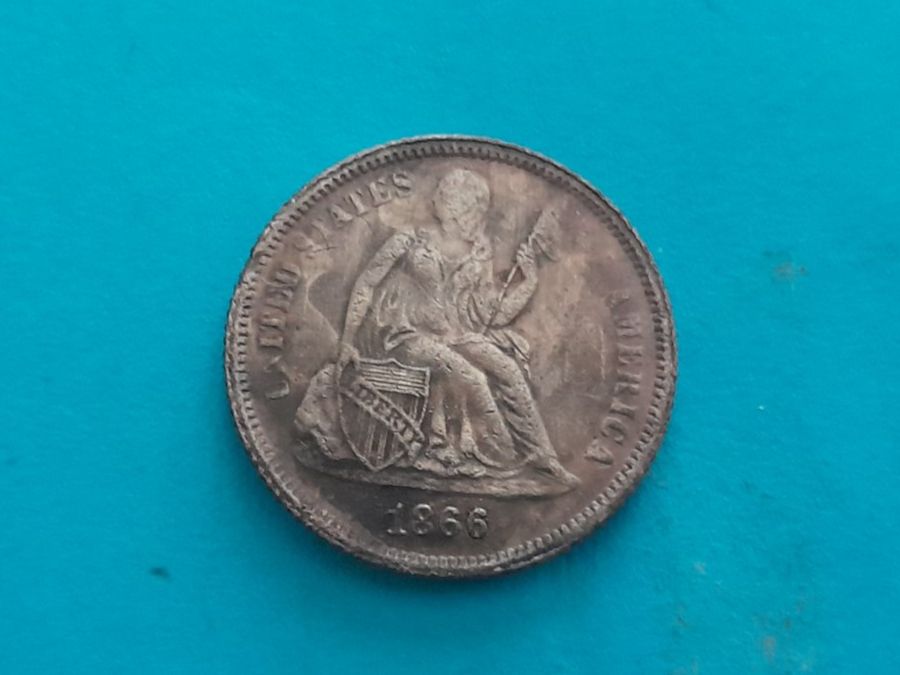 Toutes les monnaies: 1 Dime 1866, USA – D'occasion à Aarau par Reto_BA_01