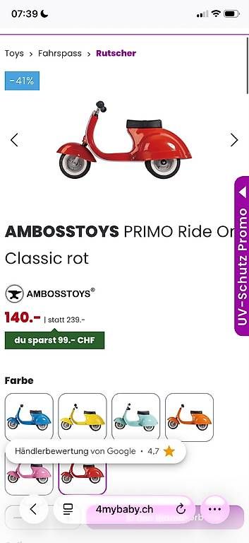 Veicoli per bambini: Laufrad / Kleinkind Vespa  – Usato da Verscio venduto da Iliw 3