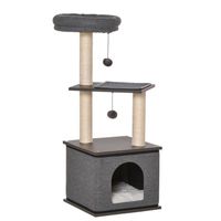 Katzenkratzbaum Sisal Dunkelgrau 40 x 40 x 104 cm, NEU OVP
