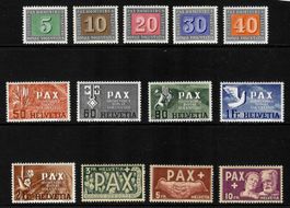 1945, 262-274**, Pax-Serie postfrisch + einwandfrei (14400)
