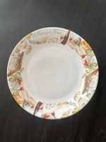 5 assiettes fromage porcelaine L'Hirondelle - 19 cm coffret
