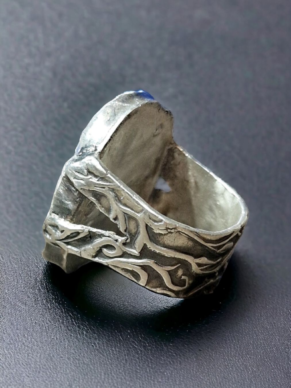 Anelli: Statement-Ring, Silber & Dendritenachat, Grösse 55 – Nuovo e nell'imballaggio originale da Aarau venduto da Schmuckhoehle_MD 8