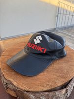Suzuki Cap Leder Vintage schwarz, rare y2k