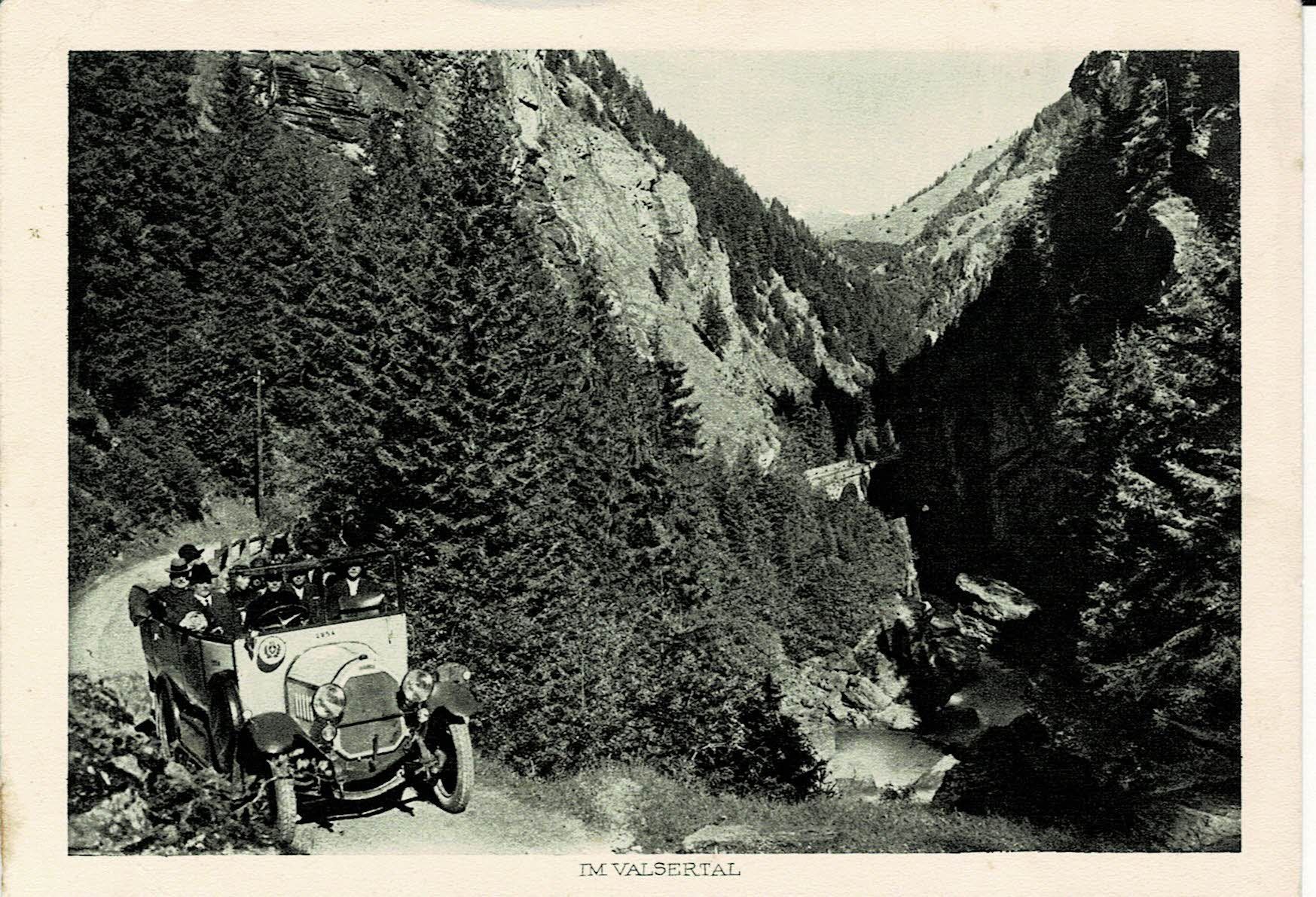 Ansichtskarten: IM VALSERTAL GR mit Postauto ca 1930! – Neu (gemäss Beschreibung) aus Hergiswil NW von Kartenfrau