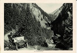 IM VALSERTAL GR mit Postauto ca 1930!