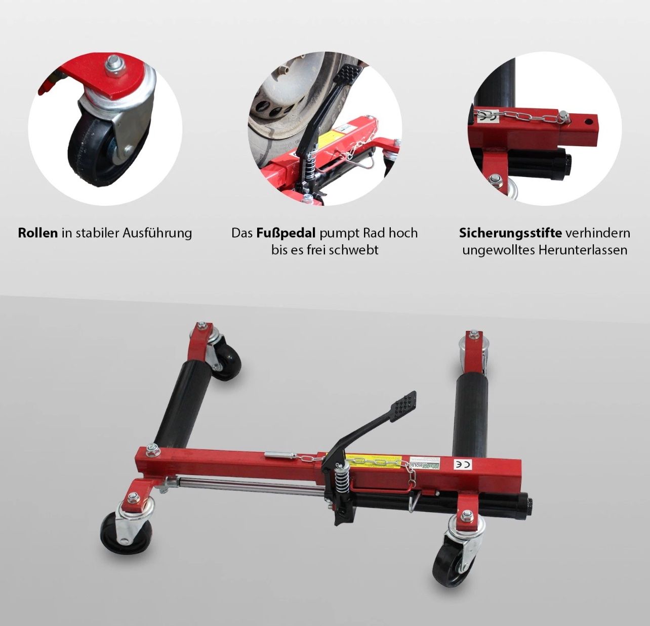 Alle Werkzeuge: 2x Rangierhilfe Wagenheber Rangierheber hydraul Rangierrolle – Neu und originalverpackt aus Amriswil von JaJa-Express 3