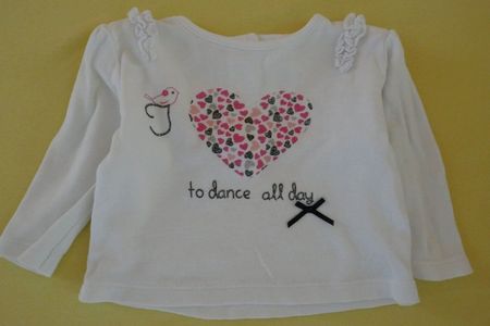 Liebliches Langarm T-Shirt Herz Gr. 56