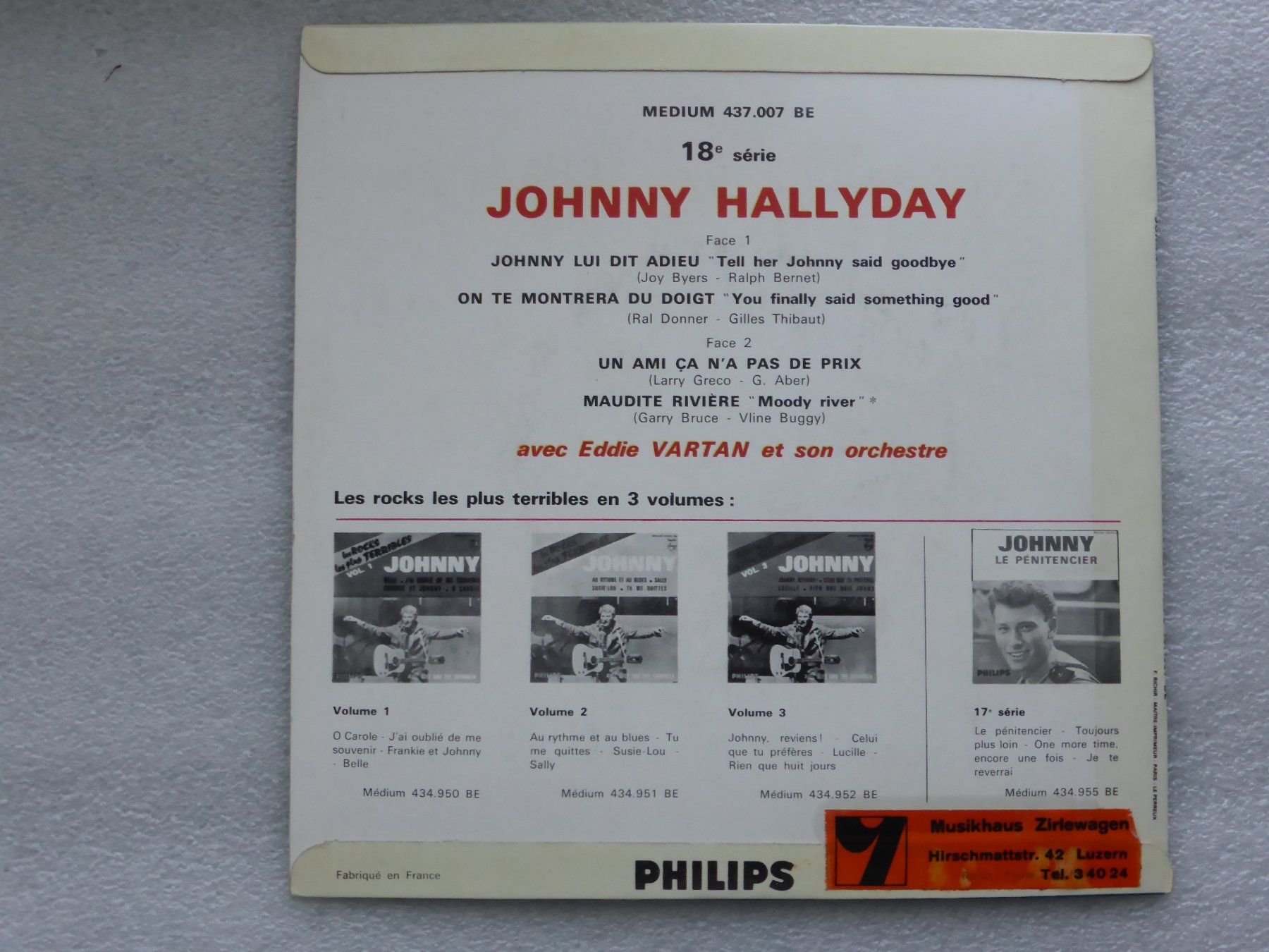 Dischi in vinile: Vinyl Single   EP  JOHNNY HALLYDAY – Usato da Küssnacht am Rigi venduto da Mondkinder 3