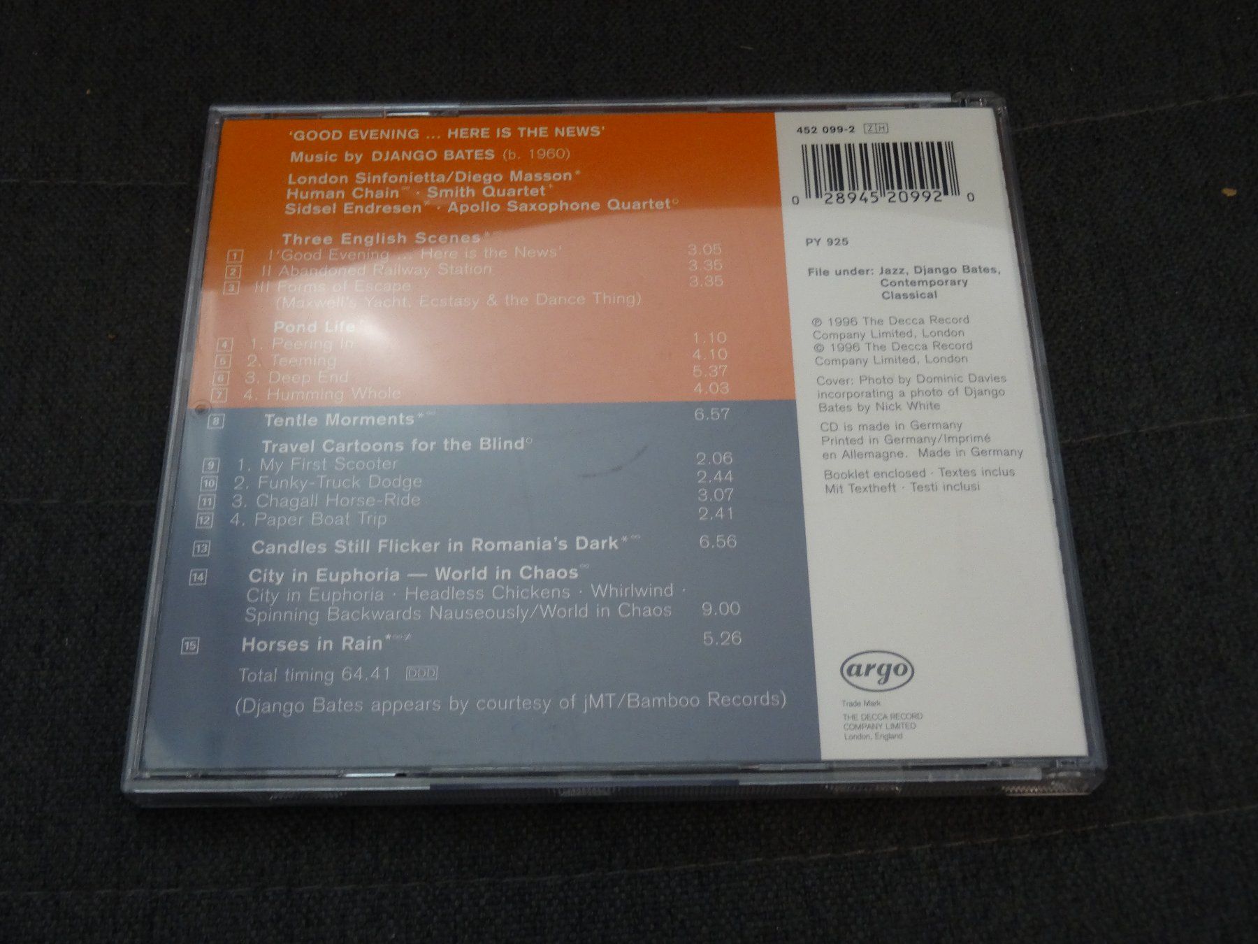 CD: Django Bates - good evening - here is the new CD – Usato da Olten venduto da Disc-Ausverkauf 1