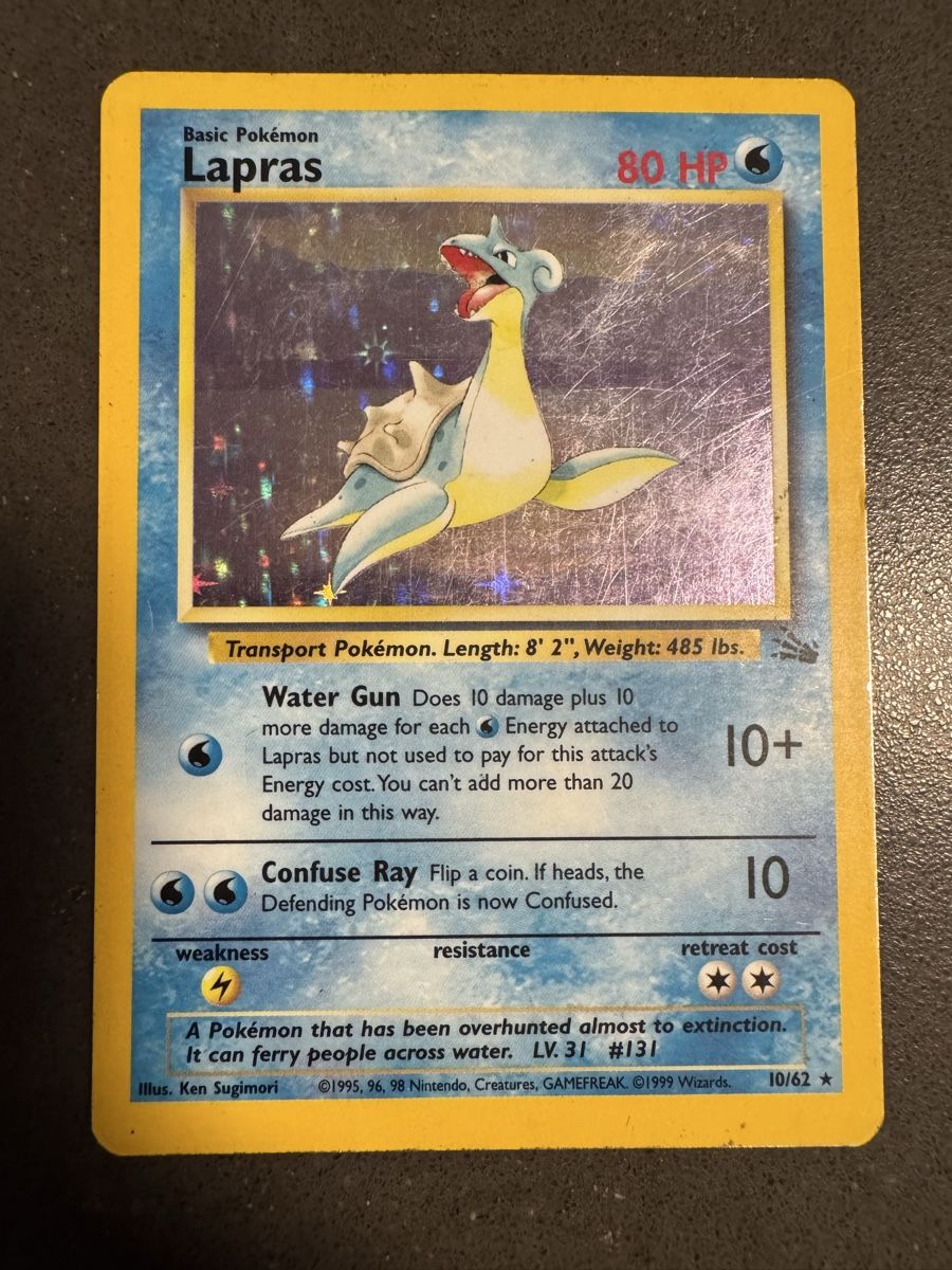 Pokémon Carte collezionabili: Lapras Fossil - 10/62 EN – Usato da Cadro venduto da kiks27