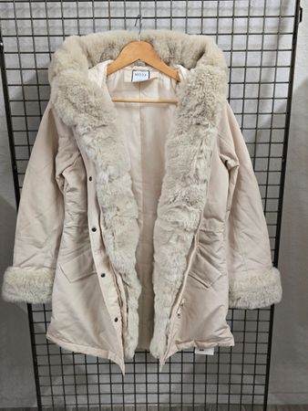 MOTF │ Damen-Parka / Winterjacke mit Futter & Kunstfell │ XS