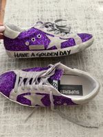 Golden Goose Glitter Sneakers Purple