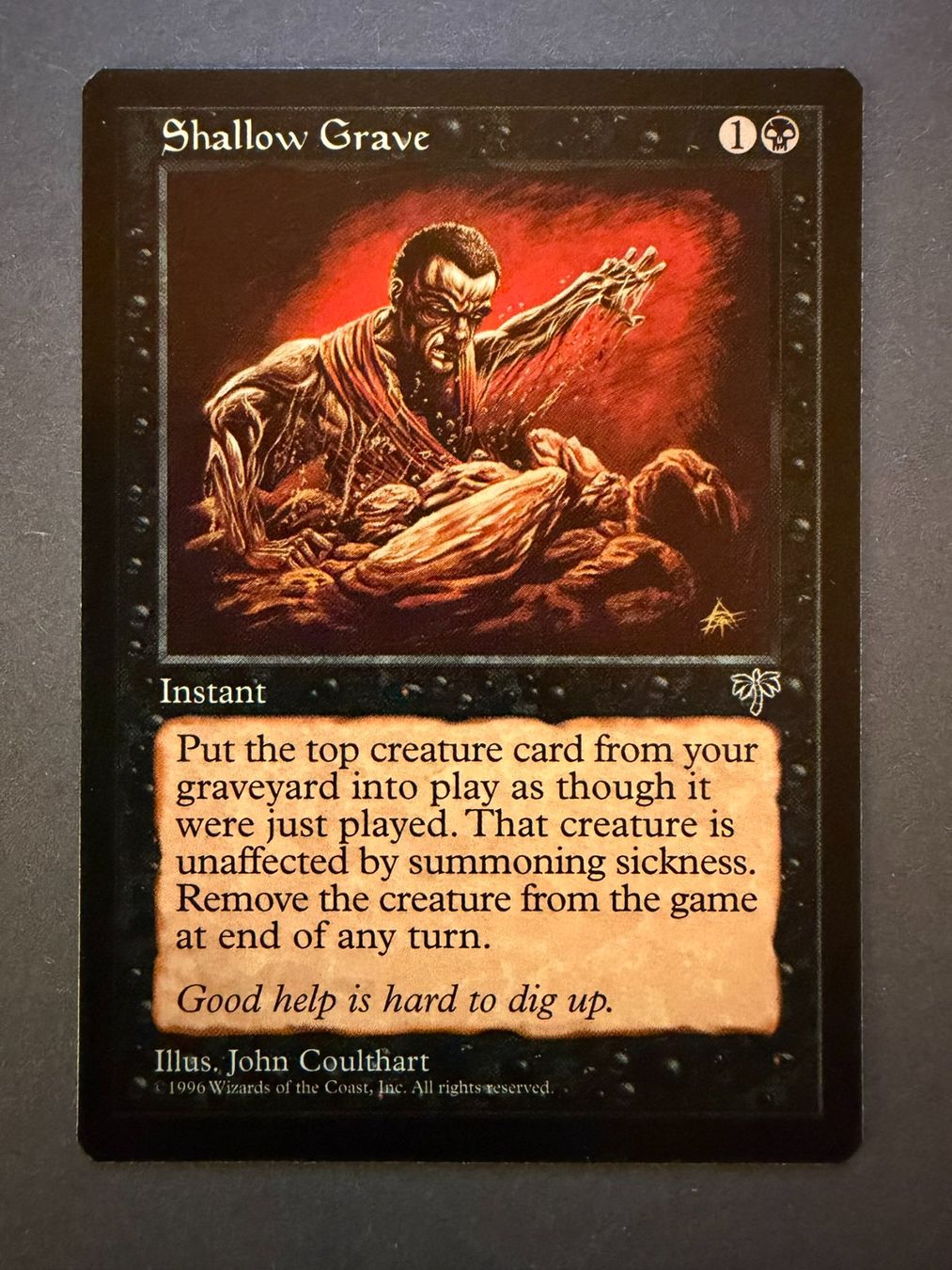 Magic The Gathering Carte collezionabili: Shallow Grave // Flaches Grab // Mirage // Magic – Usato da Binz venduto da Tempelritter