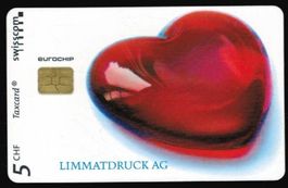 Taxcard Chip-1762 Limmatdruck Herz ungebraucht