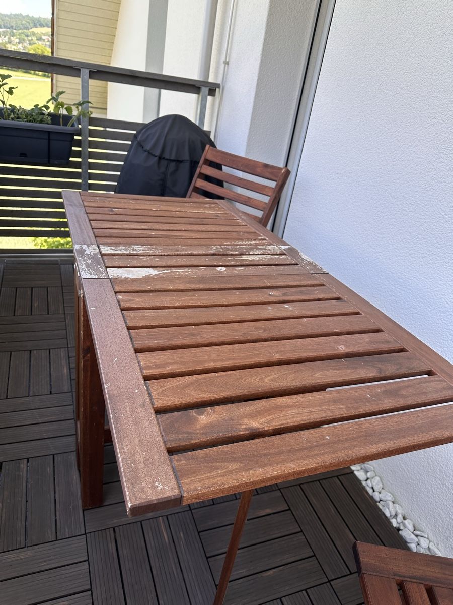 Ikea Tischset: Holz Balkonset Tisch & 2 Stühle Ikea – Gebraucht aus Lufingen von swissmex21 2