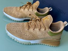 LOUIS VUITTON V.N.R Gold Technische Leder Low Sneakers 42.5